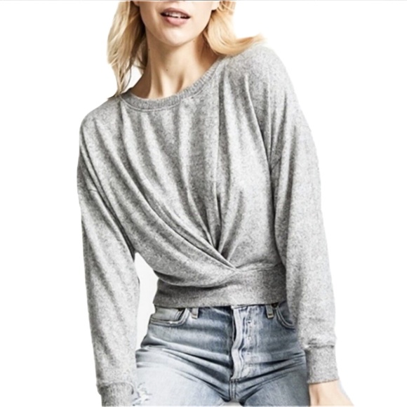 Joie Yerrick twist pullover in heather grey. Size xs - Picture 1 of 5